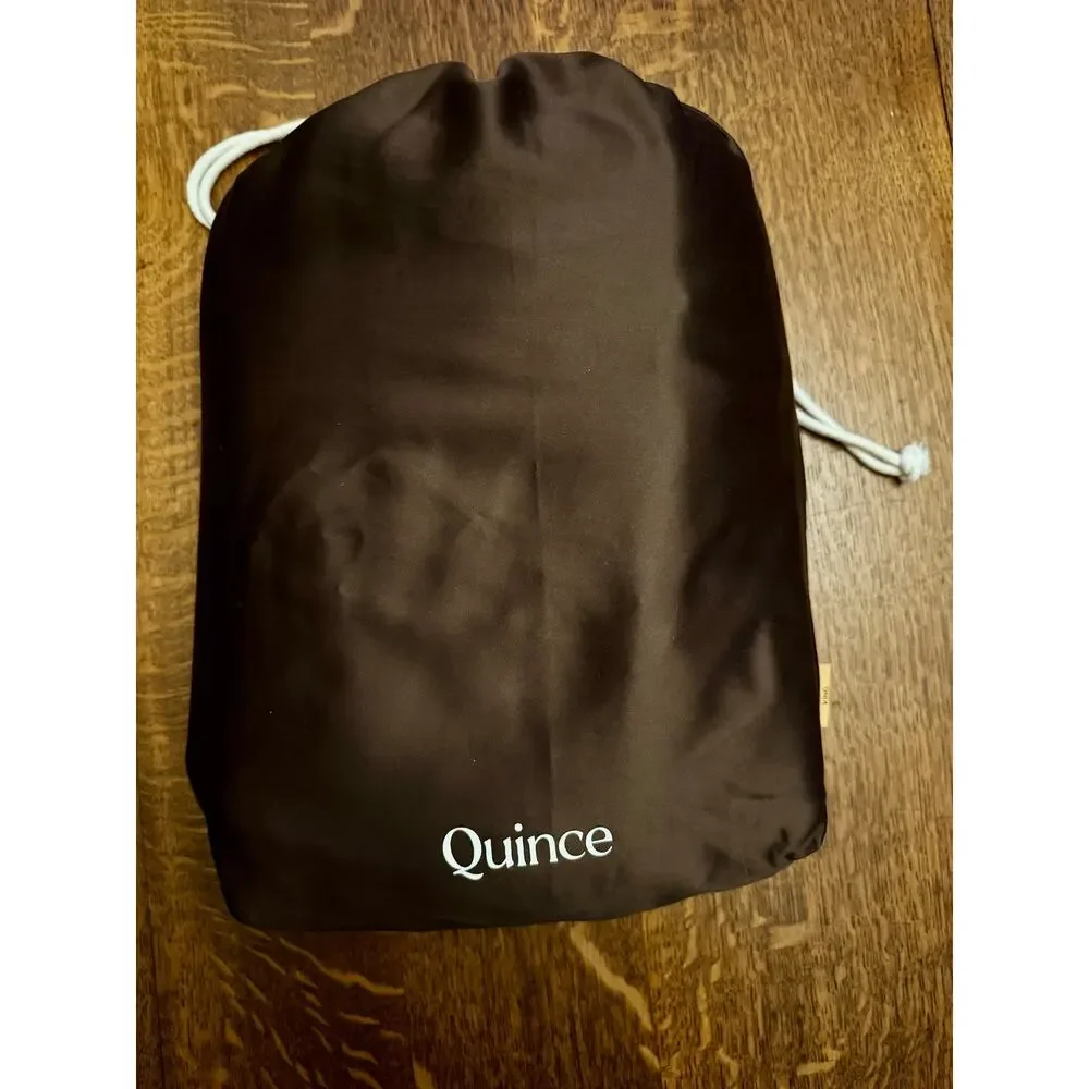 Quince Signature Giza Cotton Sateen Sheet Set KING in Espresso